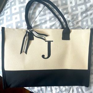 Monogrammed tote with a J